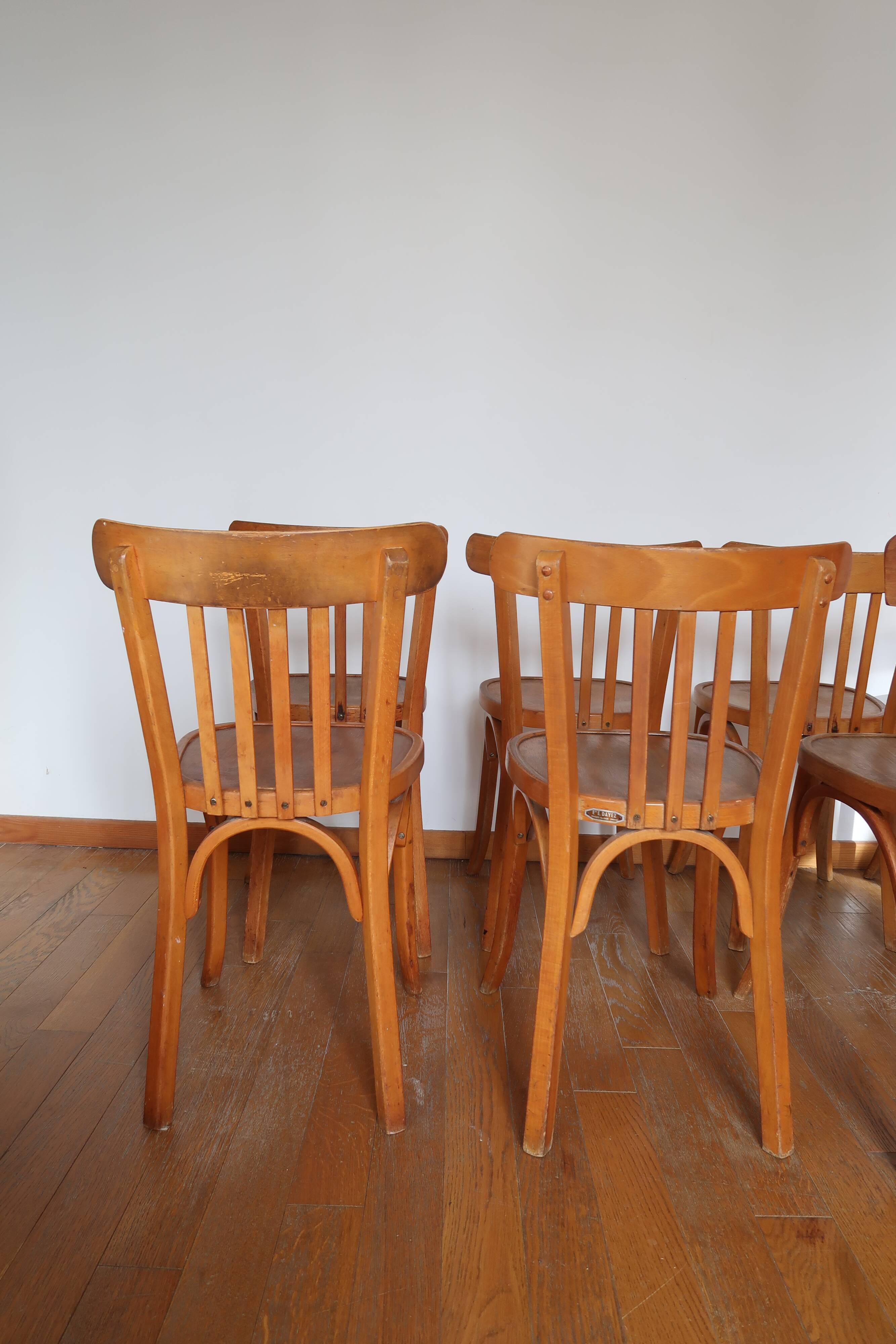 Set of 10 baumann bistro chairs