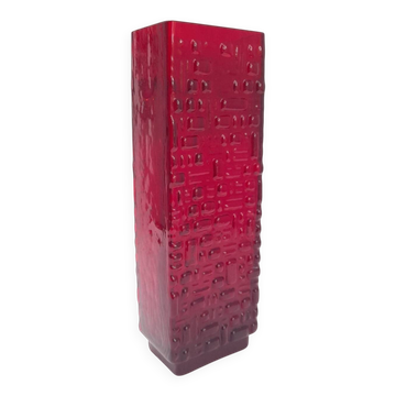 Vase brutaliste en verre Emil Funcke pour Gral Glass