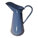 Large old blue enamelled pitcher