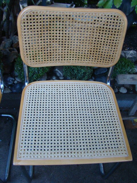 Pair of chairs Cesca B32 Marcel Breuer