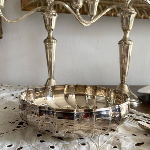 Coupe, vide-poche en argent ARVAL, Luciano Sacco, Valaza