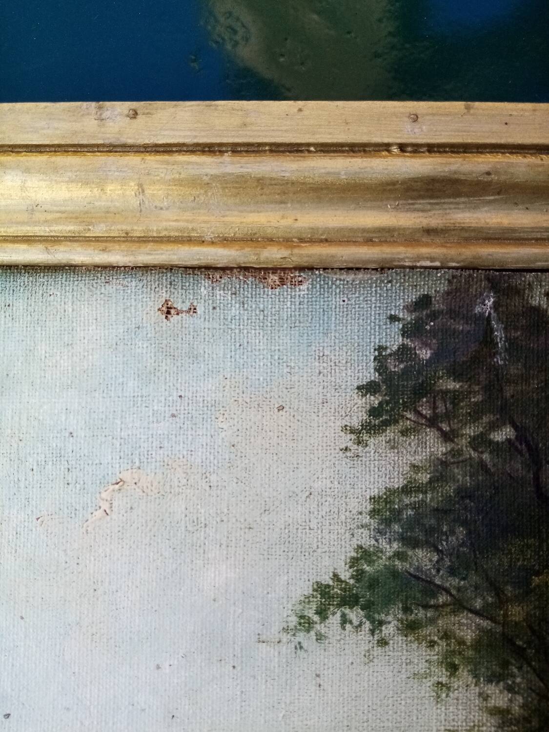 Farm landscape scene painting