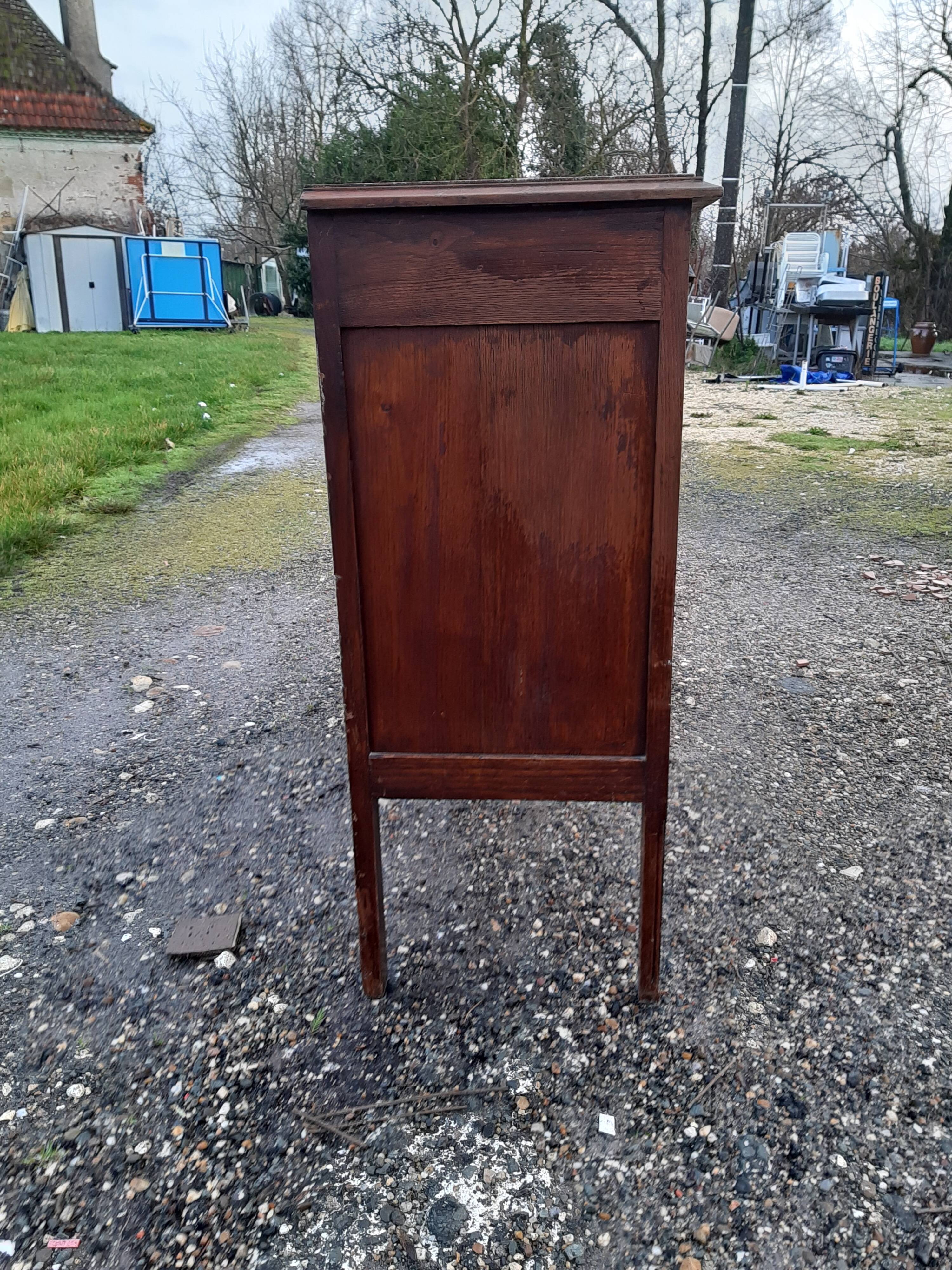 Buffet 1900 in oak and marble top