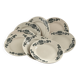 8 flat plates, service Lutetia - Longchamp, Terre de fer