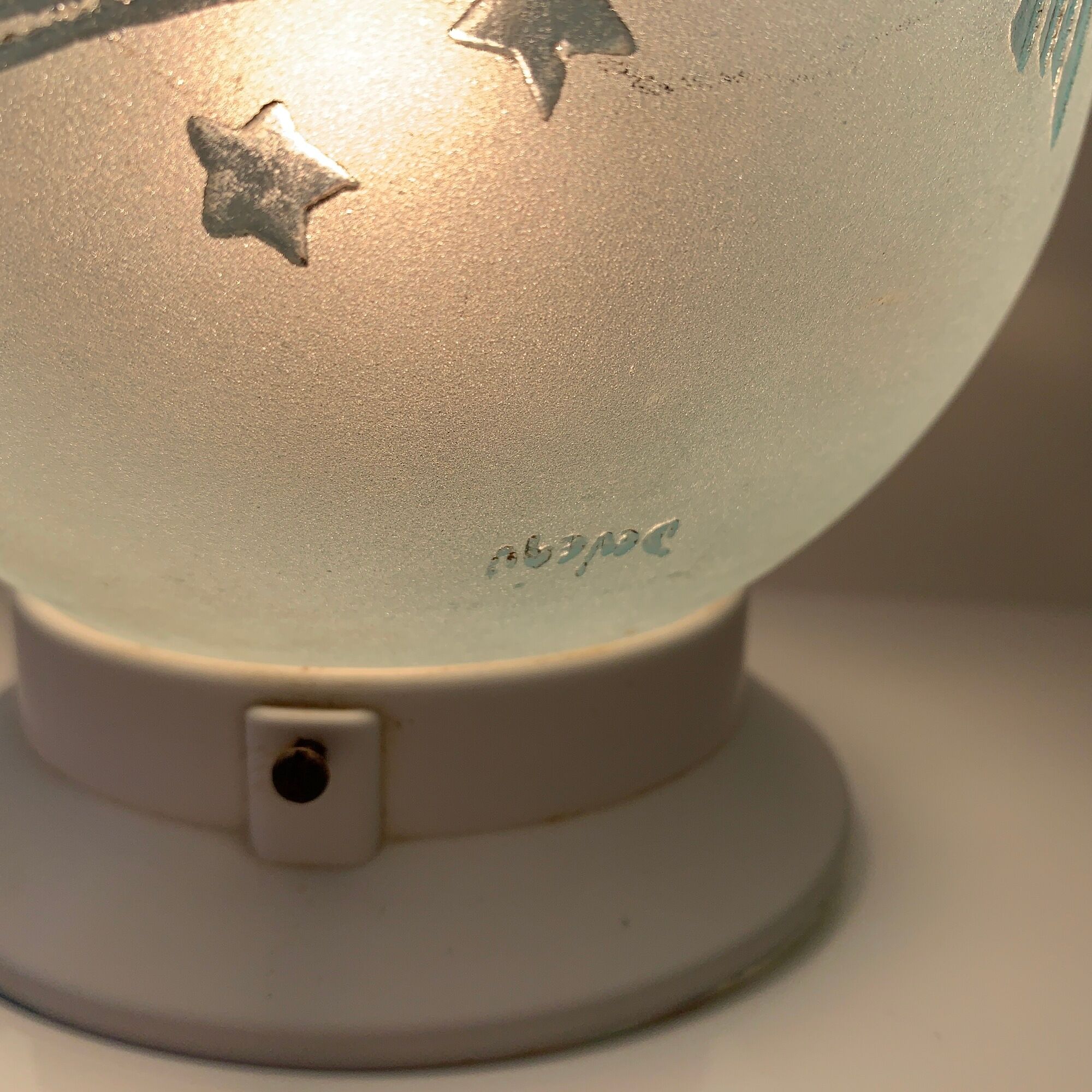 Ceiling lamp old art deco Deveau Pantin around 1920 decoration star planet angel