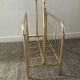 Vintage magazine holder in gold metal