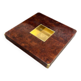 Table Willy RIZZO placage de loupe Mario Sabot 1970