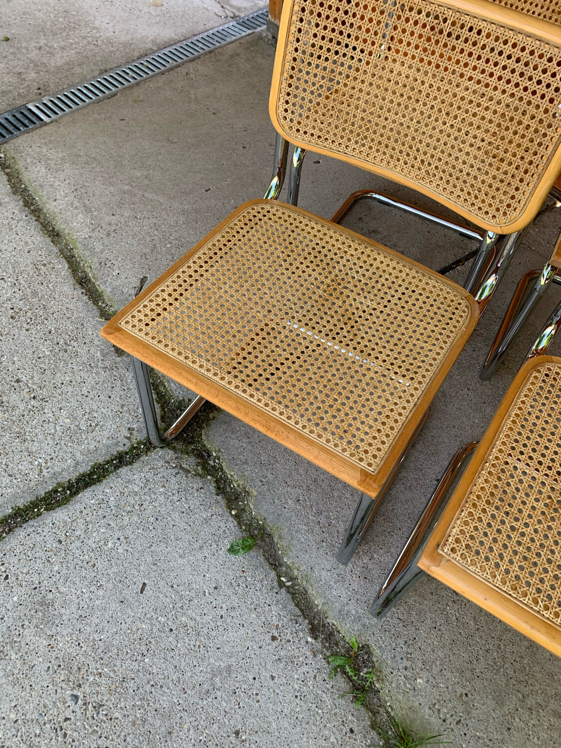 4 chaises italiennes du milieu du siècle Marcel Breuer B32 Cesca, années 70