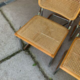 4 chaises italiennes du milieu du siècle Marcel Breuer B32 Cesca, années 70