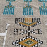 Tapis gris fait main en laine naturelle 70x110cm