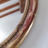 Golden oval mirror 41/35 cm