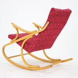 1970s Beech Rocking Chair by Ton, Czechoslovakia