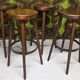 Lot de 4 tabourets de bar vintage  Années 1970
