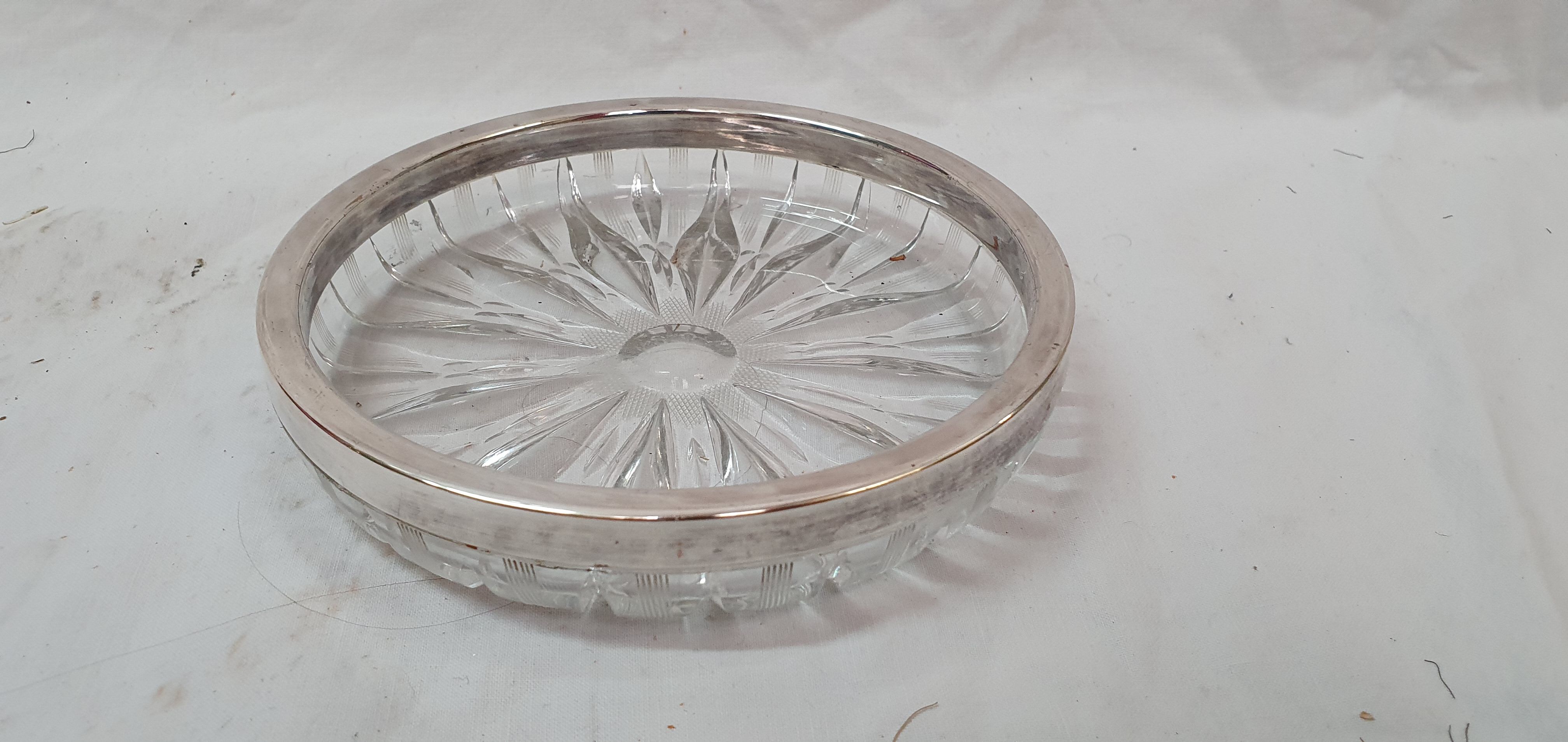 Crystal & silver bottle bottom