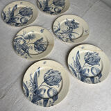 Set of 6 iron earth plates