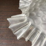 Transparent molded glass suspension in flower shape