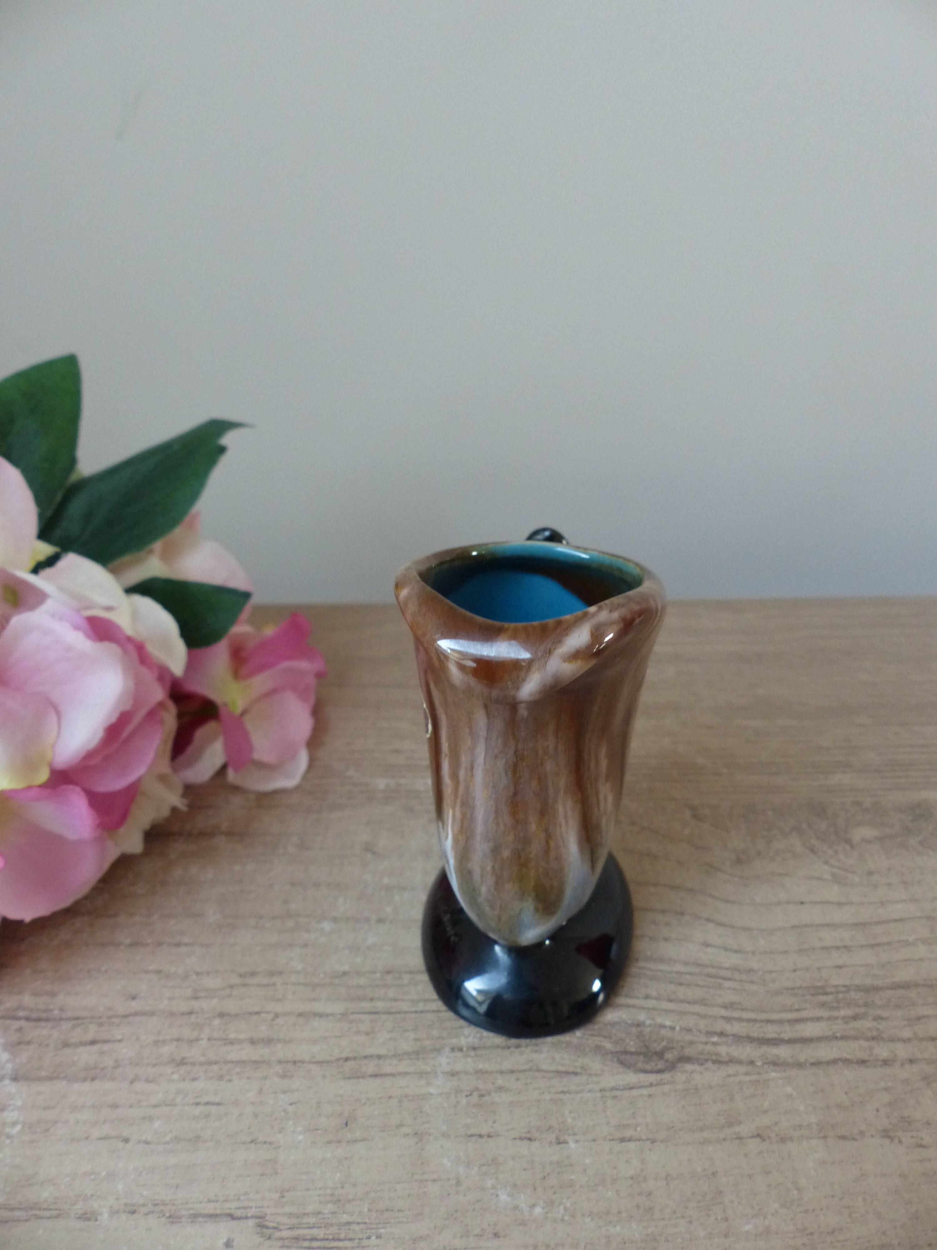 Vintage squirrel vase in flamed stoneware – 1960 - 1970