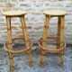 Bamboo tiki bar and two stools