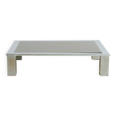 Table basse en chrome et verre