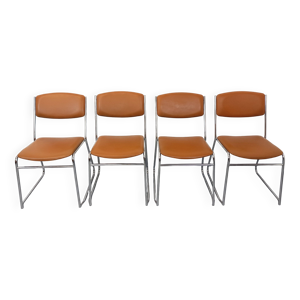 4 chaises traîneau vintage