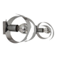 Pair of vintage wall sconces, curved chrome-plated metal, France, 1970