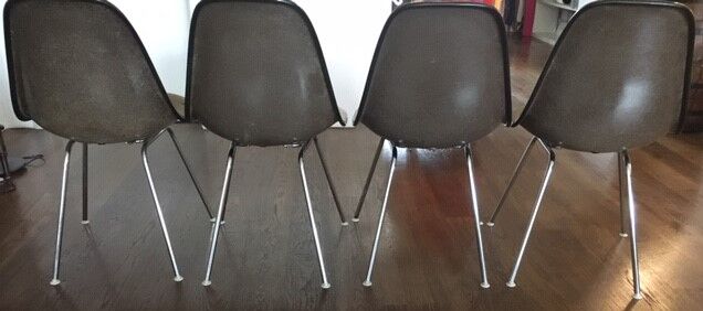 Series of 4 chairs DSX Charles Eames for Herman Miller, 1970