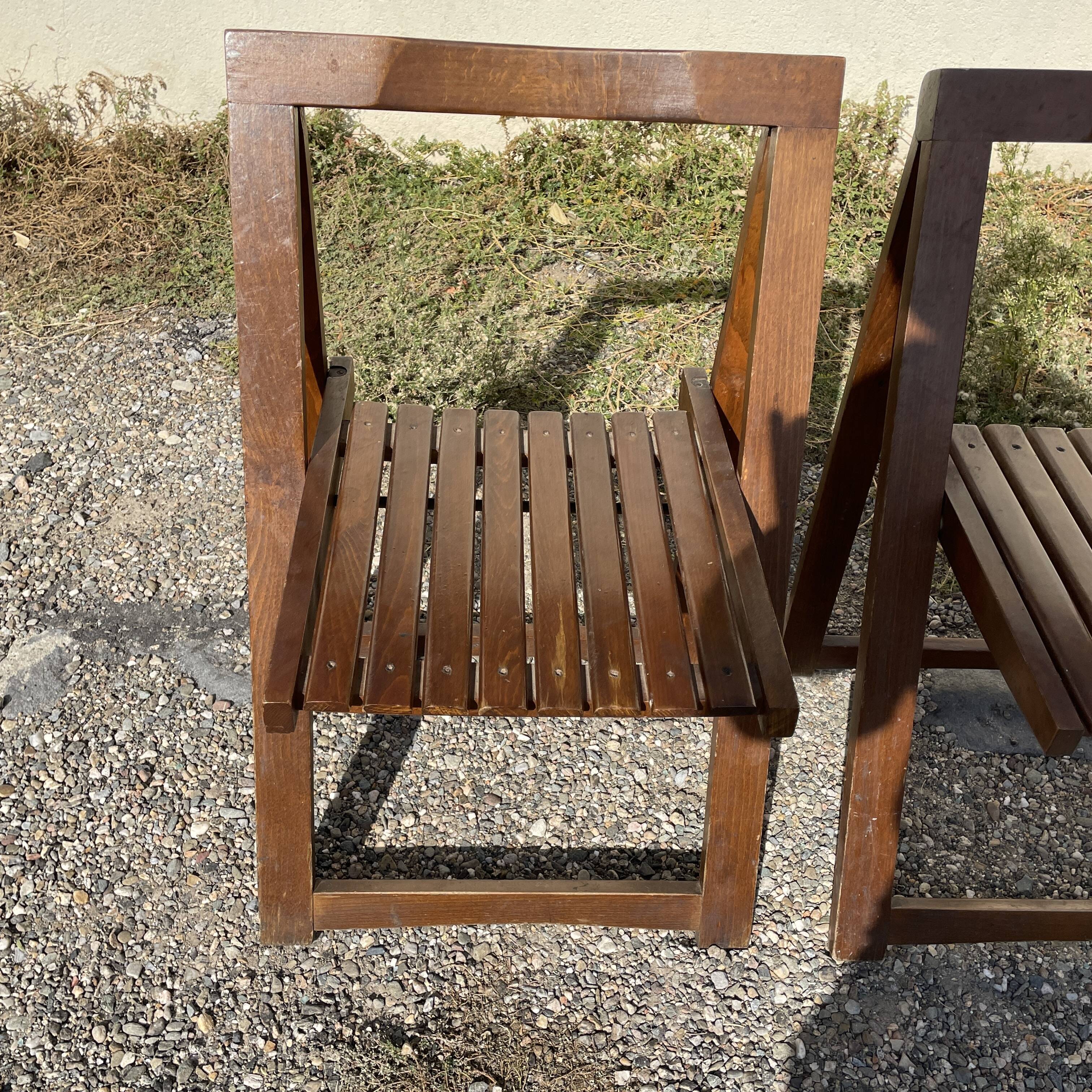 Set of 3 design folding chairs