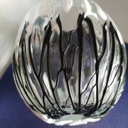 Spherical vase in glass and glass paste, circa 1970
