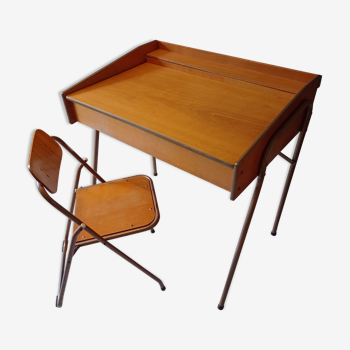 Bureau et chaise enfant vintage design lallemand