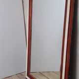 Miroir Louis Philippe H112xL76 laque bordeaux blanc crème