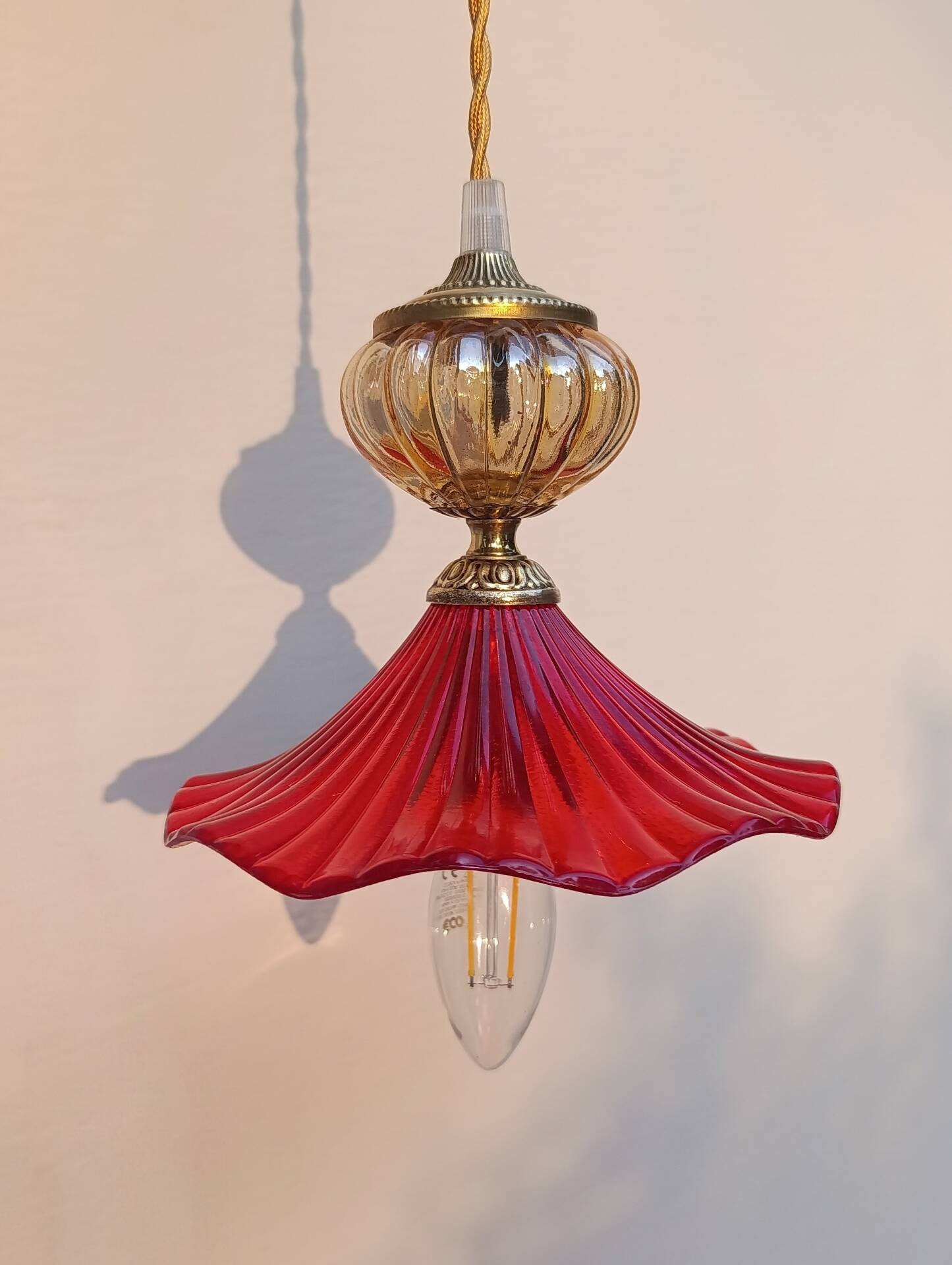 poetic retro ruby lantern