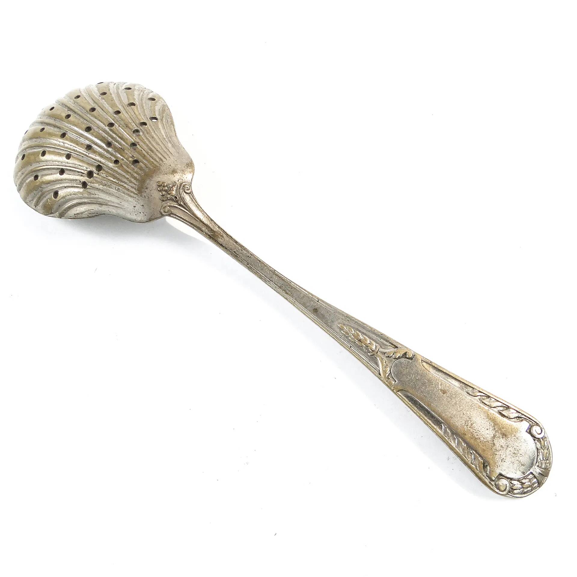 Absinthe spoon, silver-plated brass, Germany, early 20th century