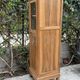 Rare pair of Art Deco glass columns in solid walnut – renovated