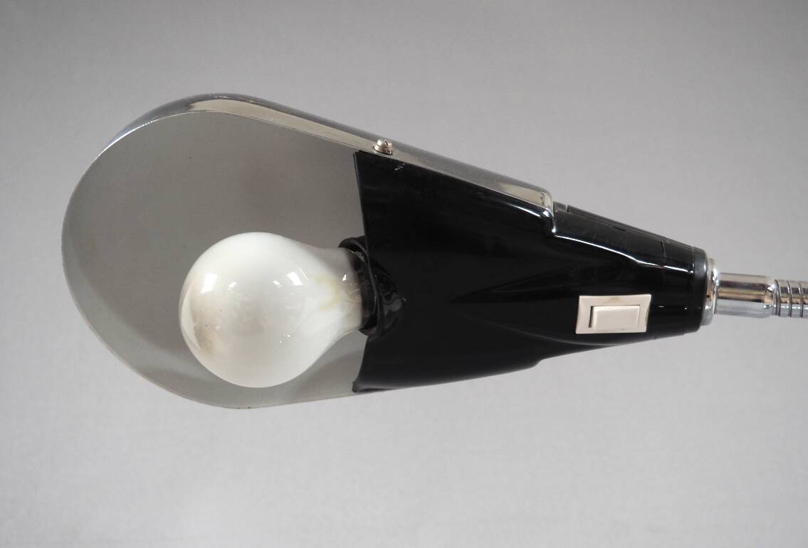 Large stainless steel desk lamp