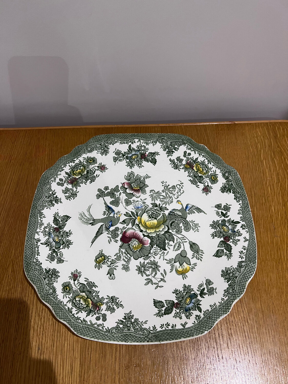 Plat de service oriental phesants anglaise