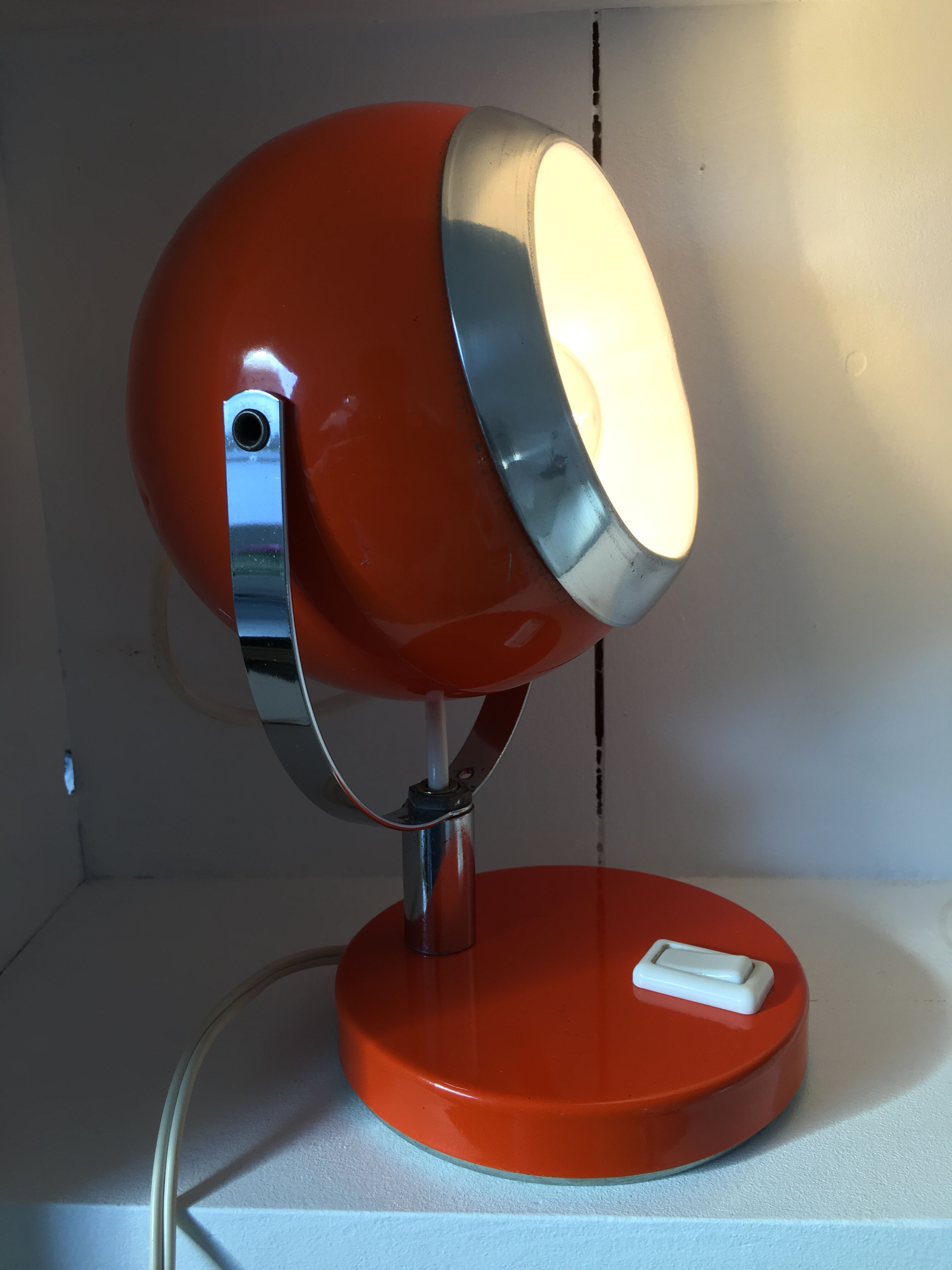 Lampe Eyeball orange 1970