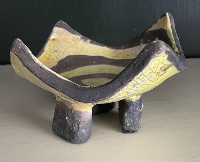Ashtray in raku, circa 1990/2000