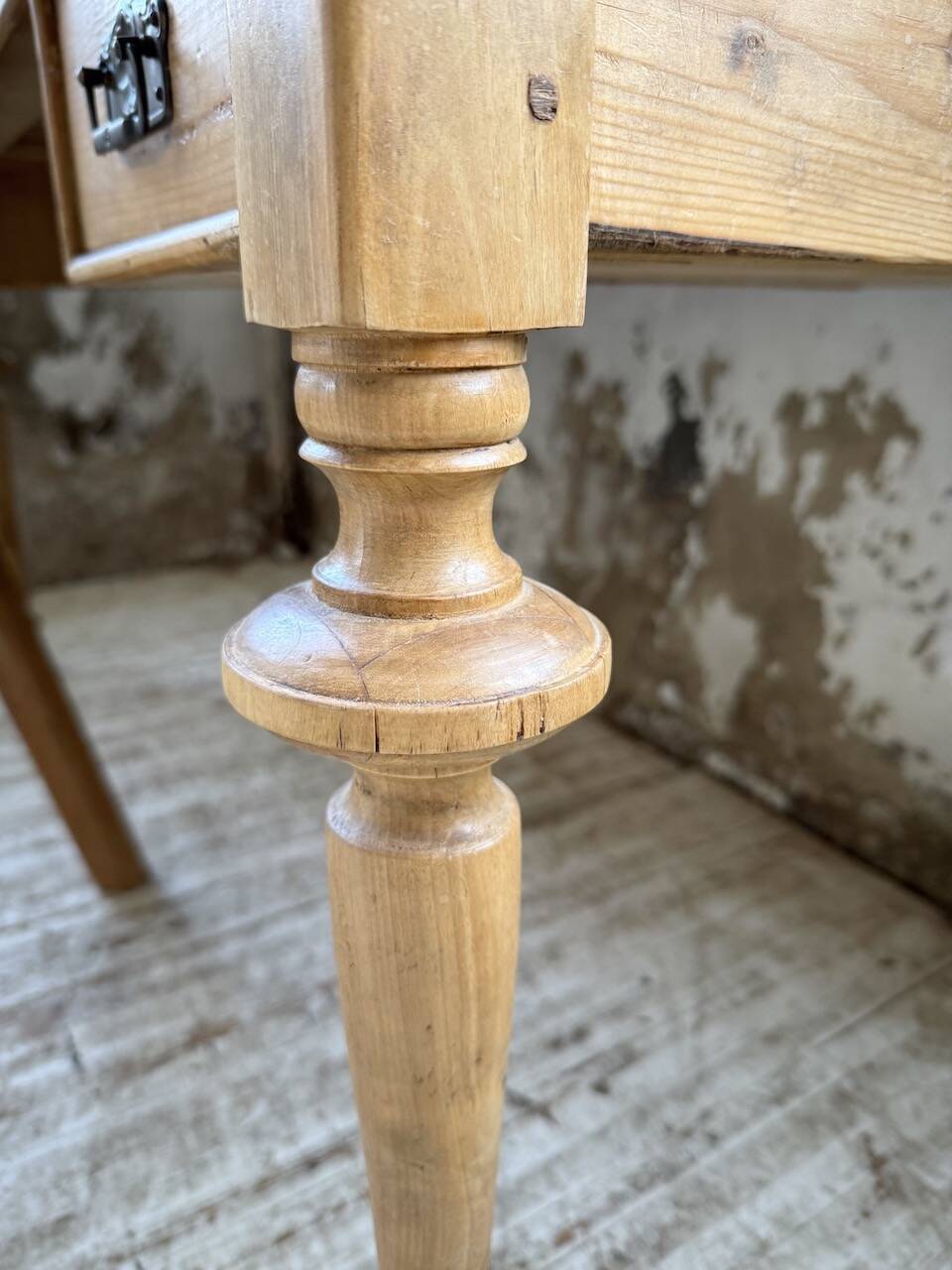 Blonde walnut desk and pine top 1900
