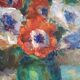 Victor Ferreri's bouquet of anemones oil on panel