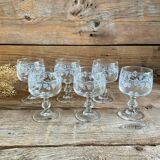 6 vintage luminarc glasses