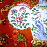 Antique cloisonné porcelain plate