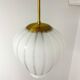 Swedish Art Deco pendant in brass and glass, 1940s