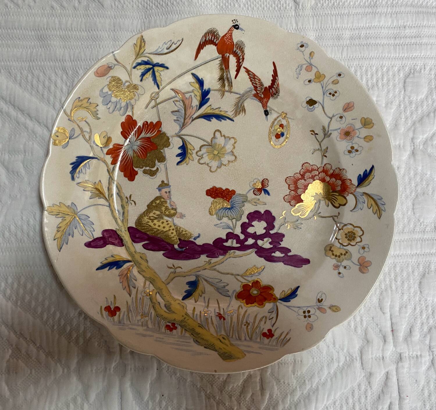 Antique Imari earthenware plate from the 19th century
