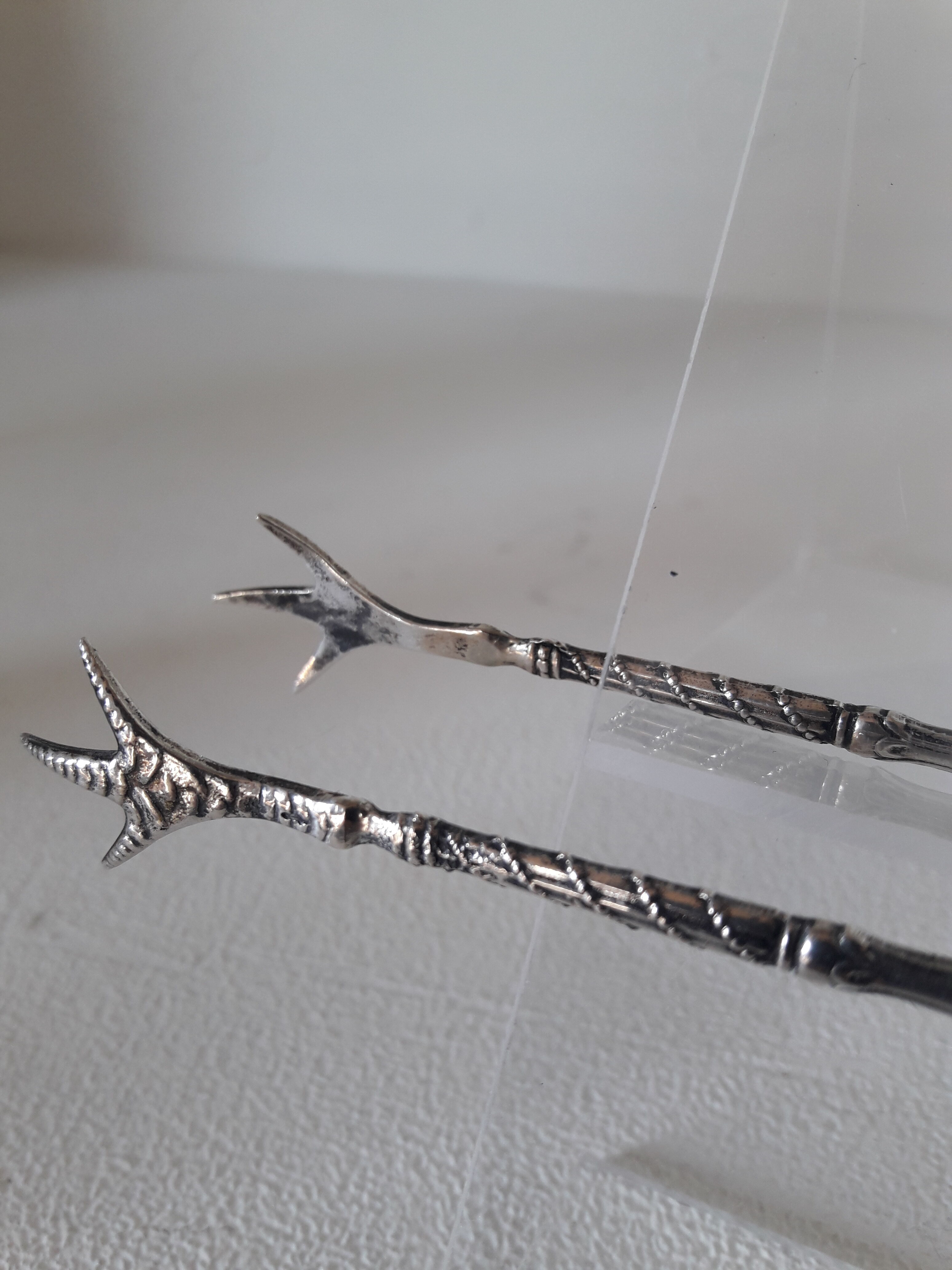 Solid silver sugar clamp Netherlands