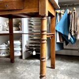 Coiffeuse, meuble de toilette en bois et marbre 80 x 48 cm