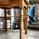 Dressing table, bathroom cabinet in wood and marble 80 x 48 cm