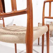 Set of 4 Niels Moller Model 83 rosewood dining chairs, Denmark, 1975