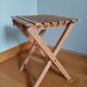 Tabouret pliant porte-plante en bois