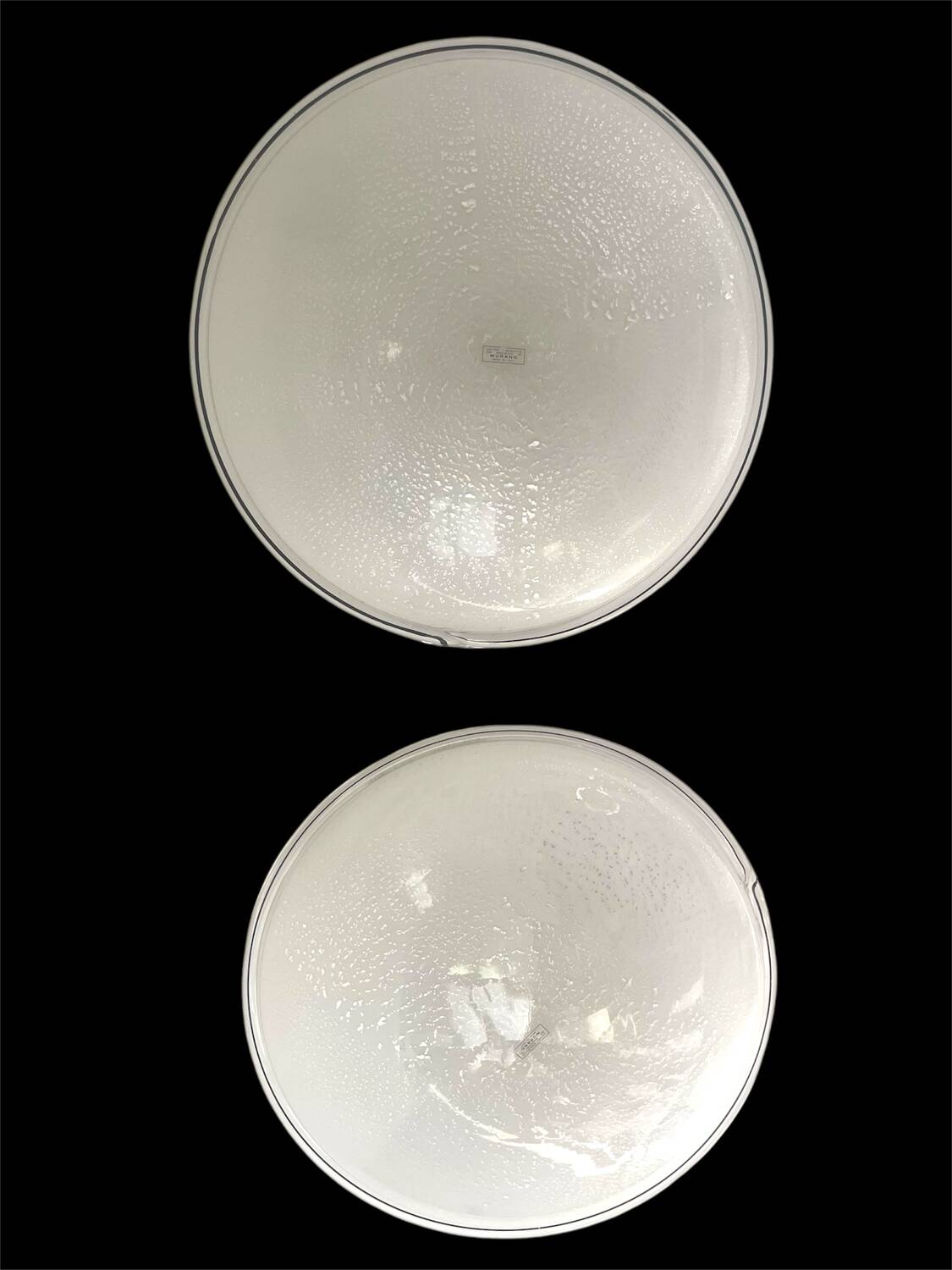 Vintage pair of Murano glass wall lights 45 cm! Italy 1980.