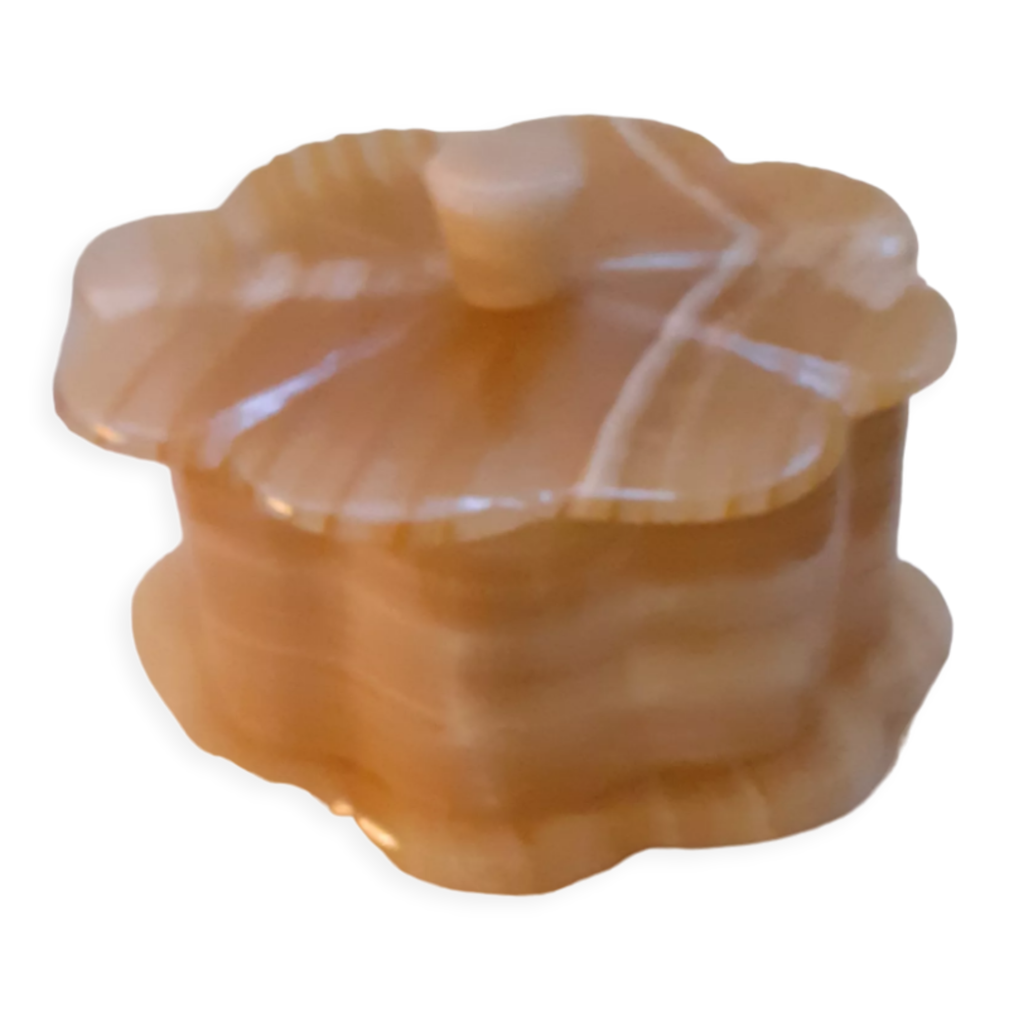 Jewelry box on vintage onyx legs